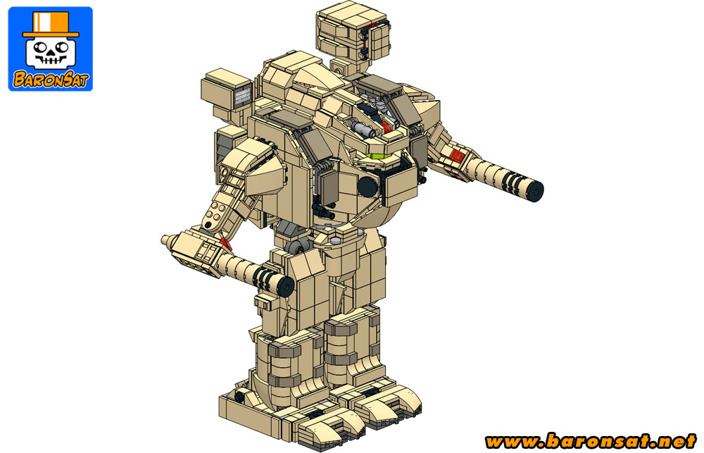 MBR-04 Tomahawk Mech Battloid Destroid Lego moc instructions Sample